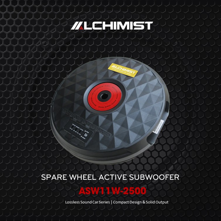 Alchimist ASW11W-2500 Car Active Under Spare Tire Subwoofer